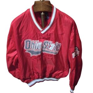 Vintage Starter Ohio State Buckeyes Embroidered Windbreaker Pullover Size XL